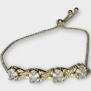 18k Yellow Gold Plated Adjustable Bracelet